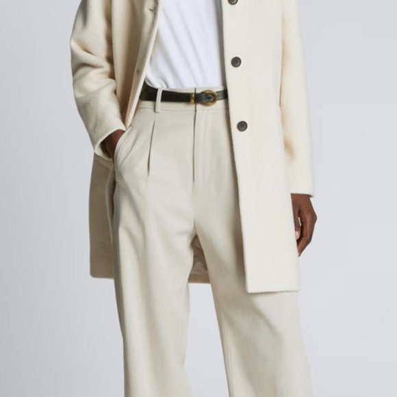 NWT Everlane The Italian ReWool® Cocoon Coat Size S in Cream - Picture 3 of 9